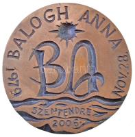 Rajki László (1939-) 2006. "Balogh Anna 1979 nov 28. Szentendre" Br plakett (96mm) T:2