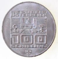 Ausztria 1976. 100Sch Ag "Innsbruck - XII. téli olimpia / Lesikló sánc" T:2  Austria 1976. 100 Schilling Ag "Winter Olympics Innsbruck / Ski take-off ramp" C:XF Krause KM#2929