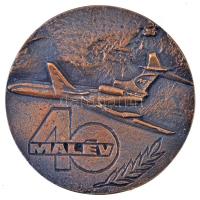 1986. "40 éves a Malév" Br emlékplakett (77mm) T:2