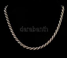 Ezüst(Ag) wales nyaklánc, jelzett, h: 41 cm, nettó: 19,4 g