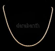 Ezüst(Ag) sodrott nyaklánc, állítható hosszúságú,  jelzett, h: max. 47 cm, nettó: 6,1 g