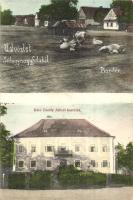 Szilágynagyfalu, Nusfalau; Piac tér, Báró Bánffy Albert kastélya. Nagy Lajos kiadása  / market square, castle