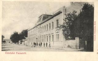 Facset, Facsád, Faget; utcarészlet, üzlet / street view, shop, Deutsch Müintzste kiadása (vágott / cut)