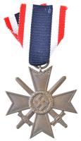 Német 3. Birodalom 1939. "Háborús Érdemkereszt II. osztálya kardokkal" Br kitüntetés gyártói jelzés nélkül, modern mellszalaggal T:2 German Third Reich 1939. "War Merit Cross 2nd Class with Swords (Kriegsverdienstkreuz 2. Klasse mit Schwertern)" Br decoration without maker's mark, with modern ribbon C:XF