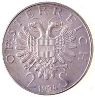 Ausztria 1934. 2Sch Ag "Dollfuss" T:2  Austria 1934. 2 Schilling Ag "Dollfuss" C:XF Krause KM#2852