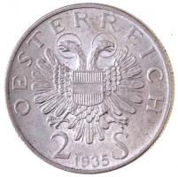Ausztria 1935. 2Sch Ag "Karl Lueger" T:2 Austria 1935. 2 Schilling Ag "Karl Lueger" C:XF Krause KM#2855