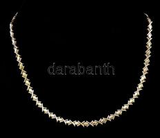 Ezüst(Ag) "x" nyaklánc, jelzett, h: 44,5 cm, nettó: 14 g