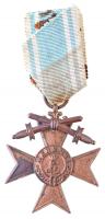 Német Birodalom / Bajorország 1866- "Katonai Érdemkereszt, III. osztály kardokkal" kitüntetés szalaggal T:2- German Empire / Bavaria 1866- "Military Merit Cross, III class with Swords" decoration with ribbon C:VF
