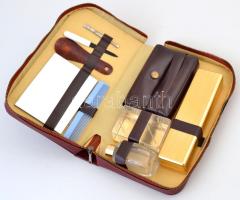 Retró férfi piperetáska, jó állapotban, 25x16x5 cm