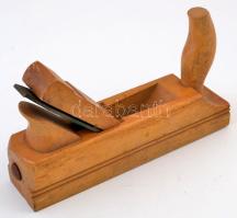 Régi asztalos szerszám: fa gyalu, 25x14x6 cm.
