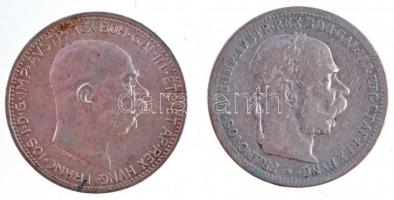Ausztria 1899-1915. 1K Ag "Ferenc József" (2x) T:2-,2
Austria 1899-1915. 1 Corona Ag &quo...