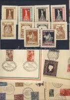 10db irredenta levélzáró hozzá levél KASSA VISSZATÉRT alkalmi bélyegzéssel + 4db 1945 előtti emléklap