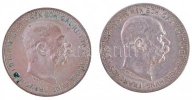 Ausztria 1913-1915. 1K Ag "Ferenc József" (2x) T:1-,2 kis ph.
Austria 1913-1915. 1 Corona...