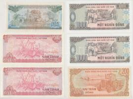 Vietnam 1987-1993. 100-10.000D (10x) közte egyugrású sorszámkövető és közeli sorszámú darabok T:I-II...