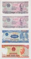 Vietnam 1987-1993. 100-10.000D (10x) közte egyugrású sorszámkövető és közeli sorszámú darabok T:I-II...