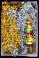 3 cipősdoboznyi karácsonyfadísz, jó állapotban