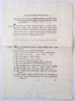 1827. "Személlyes-Leírása" körözvény Péczi Ferencz ellen, aki korábban 20 krajcárosok(?) hamisítása miatt raboskodott Nyitra vármegye tömlöcében + Ausztria 1821A 20kr Ag "I. Ferenc" T:3