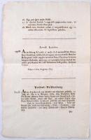 1827. "Személlyes-Leírása" körözvény Péczi Ferencz ellen, aki korábban 20 krajcárosok(?) h...