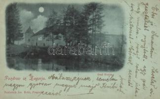 Hrvatsko zagorje, Zagorja; Grad Gorica / castle at night (EK)