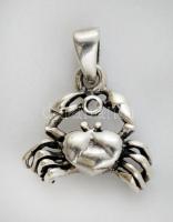 Ezüst(Ag) rák függő, jelzett, 2x1,7 cm, nettó: 1,7 g