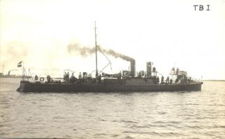 110 Tonnen Torpedoboot I. / SM Tb 1 T Osztrák-magyar torpedóromboló / K.u.K. Kriegsmarine SM Tb 1 T torpedoboat, Phot. Alois Beer