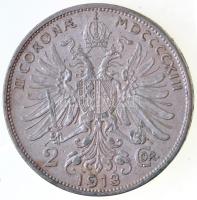 Ausztria 1913. 2K Ag "Ferenc József" T:1-,2 Austria 1913. 2 Corona Ag "Franz Joseph" C:AU,XF