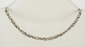 Ezüst(Ag) király karlánc, jelzett, h: 20 cm, nettó: 3 g