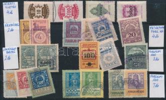 22 db vegyes okmánybélyeg