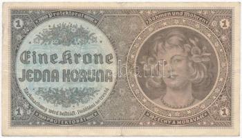 Német 3. Birodalom / Cseh-Morva Protektorátus 1940. 1K T:III German Third Reich / Protectorate of Bohemia and Moravia 1940. 1 Koruna C:F Krause 3