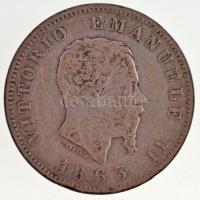 Olaszország 1863M BN 1L Ag "II. Viktor Emánuel" T:2-,3 
Italy 1863M BN 1 Lira Ag "Vi...