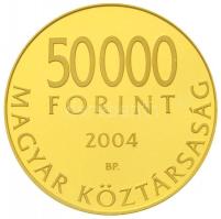 2004. 50.000Ft Au Magyarország az Európai Unió tagja (14,1g/0.986) T:1 (PP) Hungary 2004. 50.000 Forint Au Hungary becomes a member of the European Union (14,1g/0.986) C:UNC (PP) Adamo EM191