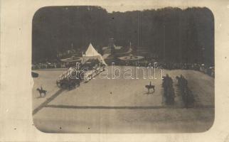 1910 Wiener Neustadt; military parade, photo (ragasztónyomok / glue marks)