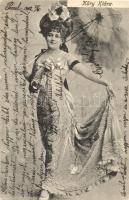 7 db RÉGI magyar színésznős motívumlap, vegyes minőség / 7 pre-1914 Hungarian actresses motive cards, mixed quality