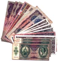 1930-1945. 18db-os vegyes pengő bankjegy tétel T:III,III-