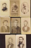 1860-1900 Régi fényképek:Férfi arc- és mellképek (8db)