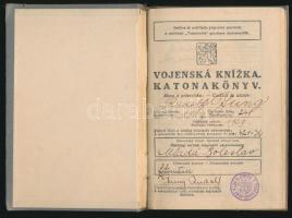 1930 Csehszlovák magyar, kétnyelvű katonakönyv / Czechoslovakian soldiers book