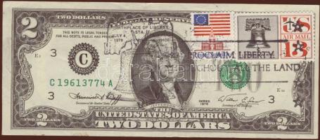 USA 1976. 2$ bélyeges bankjegy T:I
