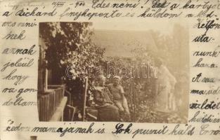 1904 Nagykomlós, Comlosu Mare; házudvar / villa garden, photo