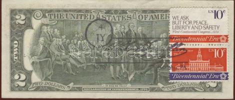 USA 1976. 2$ bélyeges bankjegy T:I