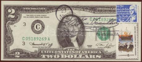 USA 1976. 2$ bélyeges bankjegy T:I