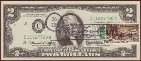 USA 1976. 2$ bélyeges bankjegy T:I