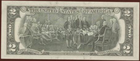 USA 1976. 2$ bélyeges bankjegy T:I
