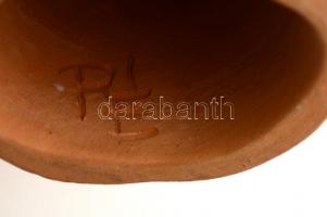 Papp Éva (1962-): Angyalka, festett mázas kerámia, hibátlan, m:12 cm