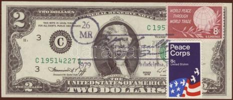 USA 1976. 2$ bélyeges bankjegy T:I