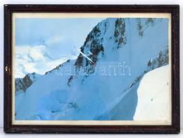 cca 1980 5db vitorlás repülő légi fotója, üvegezett keretben, 18×26-30×40 cm