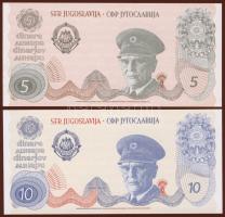 Jugoszlávia 1990. 5D + 10D "Tito" ki nem adott pár T:I RRR!!!