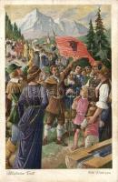 4 db RÉGI Tell Vilmos művészlap / 4 pre-1945 William Tell art postcards