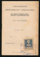 1899 A Magyarországi Fürdőszemélyzet Szakegyletének alapszabályai, Bp., Gelléri és Székely, 29p.