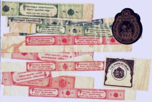 cca 1900 14 db mesterséges édesítőszer zárjegy és cukortermék címke