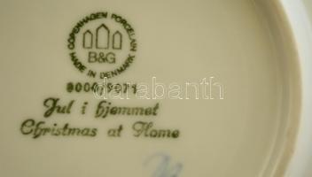 Copenhagen "Chirstmas at home" tányér, matricás, jelzett, hibátlan, d:17,5 cm